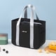 thumbnail image 4 of Bolsa Térmica Bolsa de almuerzo Oxford, bolsa enfriadora de alimentos con película de aluminio para oficinas escolares (negro), 4 of 7