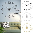 thumbnail image 2 of 3D DIY Wall Clock Mirror Surface Large Modern Sticker Office Home Shop Art Decor, 2 of 11