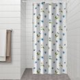 thumbnail image 2 of Pioneer Flower Floral Print Pattern Shower Curtain 36"x72", Bathroom Decorative Shower Curtain Set with 12 Hooks, Waterproof Washable, 2 of 6