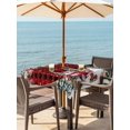 thumbnail image 2 of Outdoor Tablecloth with Umbrella Hole and Zipper, Red Plaid Christmas Square Table Cloth 54x54 Inch Waterproof Tablecloth, Snowman Xmas Truck Balls Tree Picnic Table Cover for Patio Camping, 2 of 7