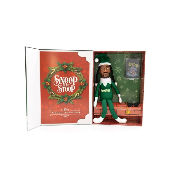 ECPECAD Snoop Dogg Christmas Elf Doll, 12" Plush Hip Hop Toy for Shelf Decoration, Includes Extra T-Shirt,Stylish Sunglasses and Necklace,Fun Gift for Men & Women for Parties Holidays Home Festivals