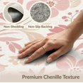 thumbnail image 6 of ODIKA 4'x6' Beige Pink Elegance Floral and Leaf Design Washable Area Rug Vintage Inspired Botanical Patterns for Home Decor for Dorm Room, Small Living Stain Resistant Low Profile, Easy Care, 6 of 7