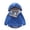 Blue, variant on Kids Rain Outfit Toddler Boys and Girls Warm Jacket Windproof Hooded Jacket with Zipper Spring Clothes Red,6-7 Years