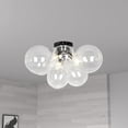 thumbnail image 4 of Belen Kox 3 Light Flush Mount, Polished Chrome with Smoked Glass, 4 of 5