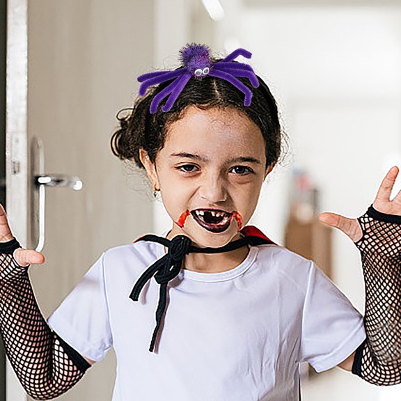 Cebalnir Halloween Spider Hair Clip Halloween Children's Adult Party Decoration Props Funny Spider Headband Hair Accessories