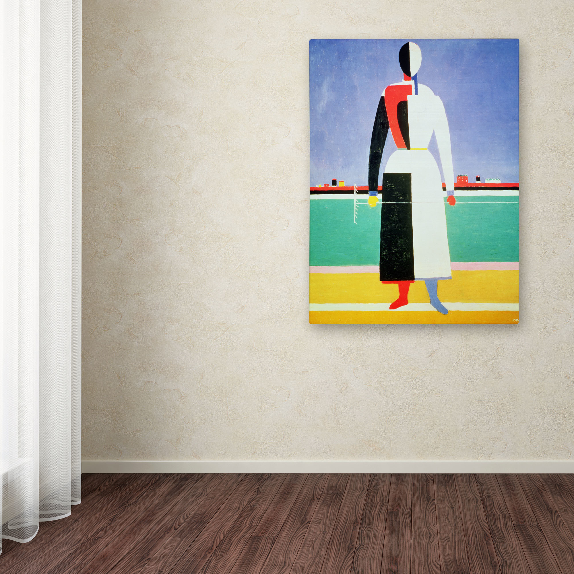 Trademark Fine Art "Woman With Rake, 1928-32" Canvas Art by Kazimir Malevich