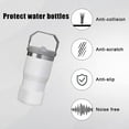thumbnail image 3 of Bomutovy 2 Pack Silicone Bumper Boot Compatible with Stanley Quencher Adventure 40oz and Stanley IceFlow 20oz 30oz Anti-Slip Protective Water Bottle Bottom Sleeve Cover, White, 3 of 8