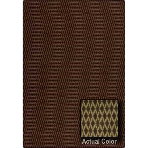 Milliken Imagine Area Rug LANDOVER Landover Mint Chocolate Argyle Diamond 5' 4" x 7' 8" Rectangle