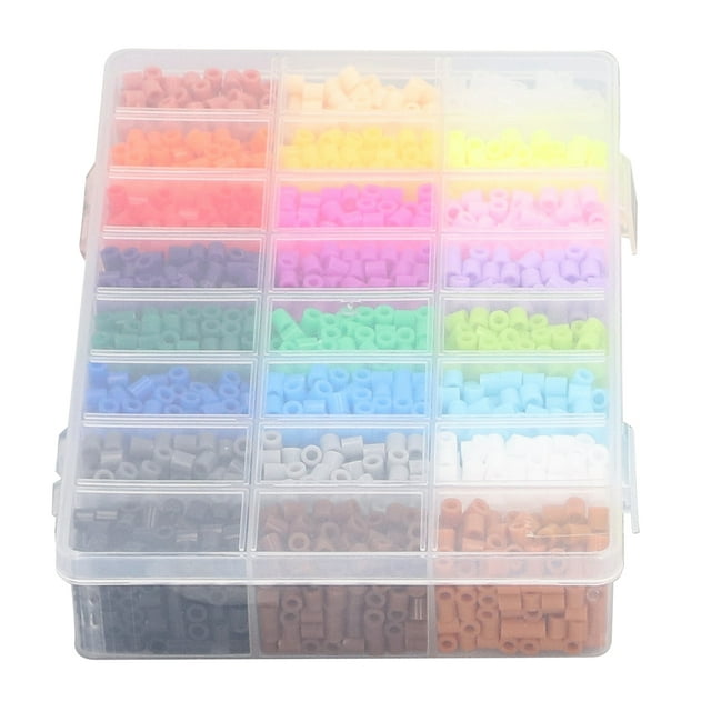 Melting Beads Kit, 24 Colors 5mm 6300pcs Cultivating Spatial Imagination Fuse Beads Kit for Pendants