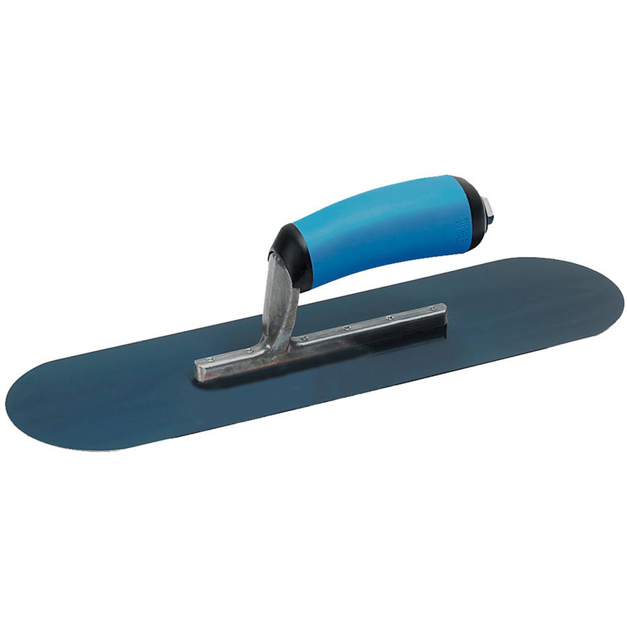 Color May Vary Marshalltown QLT by PT144BR 14-Inch by 4-Inch Blue Steel Pool Trowel with Resilient Handle