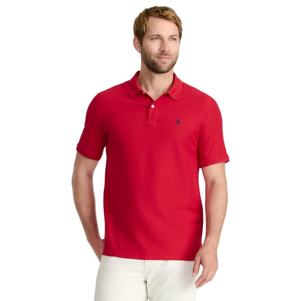 Camiseta IZOD Advantage Performance Polo de manga corta roja L