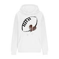 thumbnail image 4 of Trendy Hoodies for Womens Long Sleeve Drawstring Hooded Sweatshirts Cute Heart Football Hoodie Fleece Pullover Sweatshirt Juniors Girls Fashion Game Day Hoody Shirts Outfits with Pocket Plus Size, 4 of 5