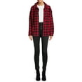 thumbnail image 4 of Time and Tru Women's and Plus Faux Sherpa Button-Front Jacket, 4 of 5