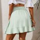 thumbnail image 5 of 2025 Falda corta lisa con volantes irregulares y cintura alta para mujer, estilo informal de verano, 5 of 7
