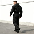 thumbnail image 5 of Black Hooded Work Jumpsuit, Long Sleeve Full Coverall For Cold Weather Outdoor Activities, 5 of 5