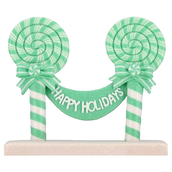 Happy Holiday Lollipop Christmas Decoration, Mint and White, 4.8", by Holiday Time