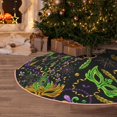 thumbnail image 4 of Salouo Carnival Mardi Gras3 Christmas Tree Skirt 36" Farmhouse Christmas Decorations Snowman Xmas Tree Skirt Tree Mat for Holiday Party Decor, 4 of 8
