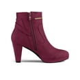 thumbnail image 3 of Unique Bargains Women's Zip Round Toe Heel Ankle Boots, 3 of 7