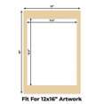 thumbnail image 2 of Beige Picture Frame Mat for 13x19 Frames - Fits 12x16 Photos - 10 Mats, 2 of 7