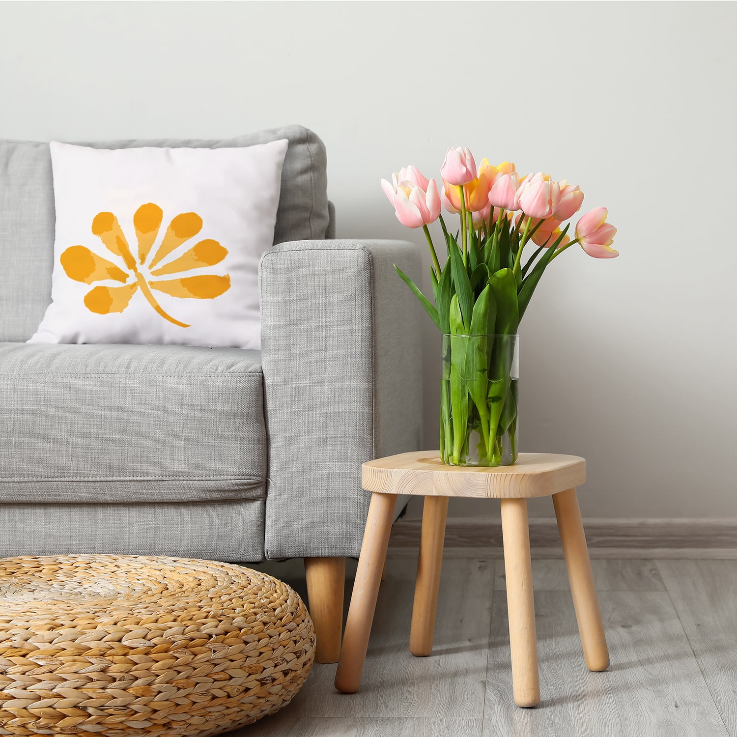 18" x 18" Simply Daisy Petals Decorative Throw Pillow