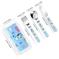 thumbnail image 2 of Zofaai Bluey Pattern Children's Knife, Fork and Spoon Three-piece Set, Stainless Steel Children's Tableware with Outer Box, Suitable for School, Home, 2 of 8