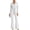 White, variant on Edvintorg Women Jumpsuit Lapel Cargo Pocket Button Down Romper Long Sleeve Jumpsuits with Flare Pant Womens Clothing S-XL White