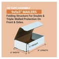 thumbnail image 2 of GolySw White Corrugated Cardboard Mailing Boxes, 9" x 5" x 3" (Pack of 50) Crush-Proof Mailers, Small Cardboard Boxes for Shipping, Packing, Moving, and Storage, 2 of 5