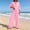 Pink, variant on Wovilon Women's Two Piece Set V Neck Button Top Wide Leg Pants, Relaxed Fit Cotton Linen Blend Casual Summer Outfit for Vacation and Daily Wear