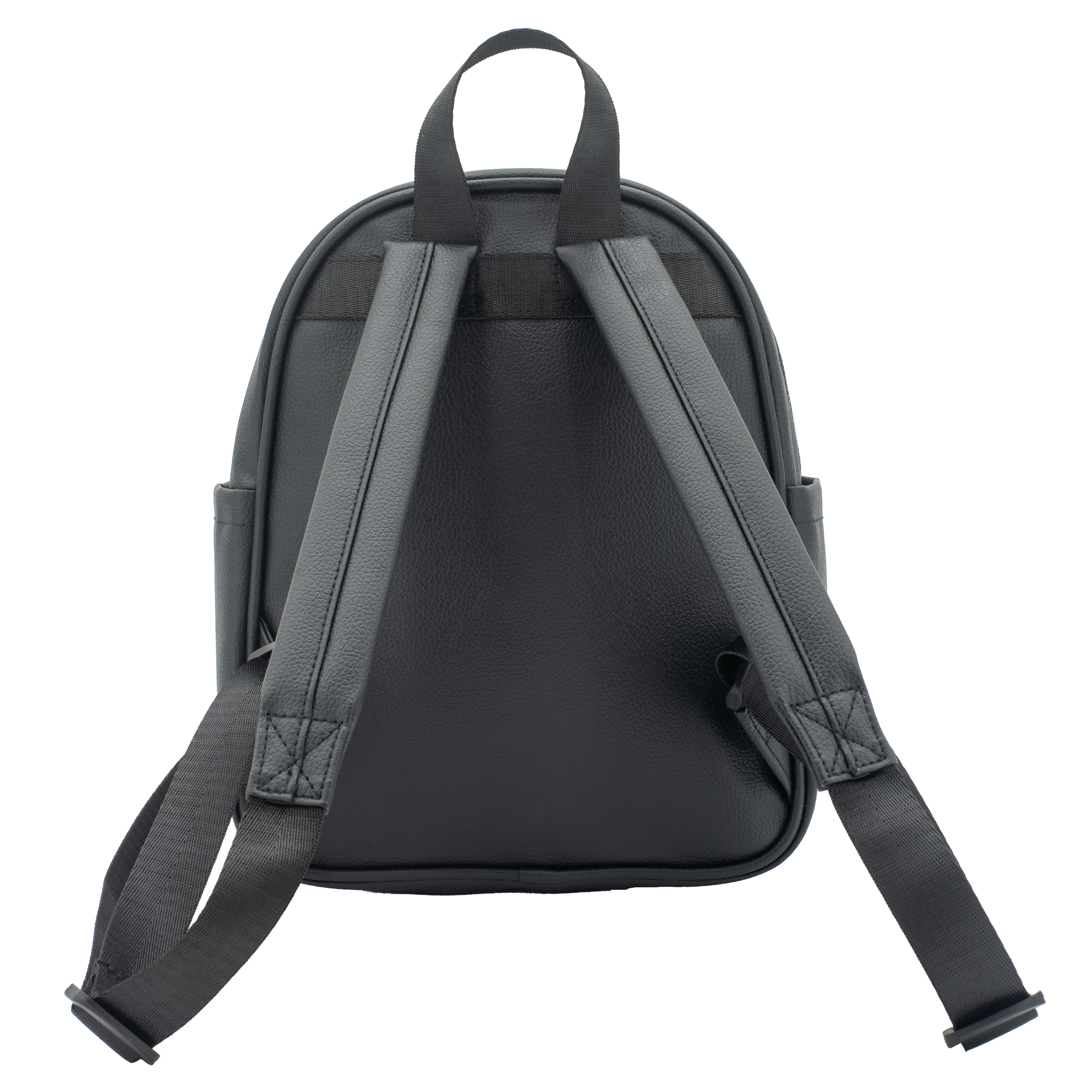 Mini PU Backpack Purse with Metal Charm, 10.5 Inch Vegan Leather Shoulder Bag Everywhere Backpack Mini 4L *Metal Hardware | Women main image 2