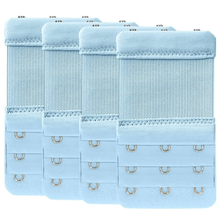 

4 Pieces Womens Soft Comfortable 2 Hook 3 Rows Bra Extender Bra Band