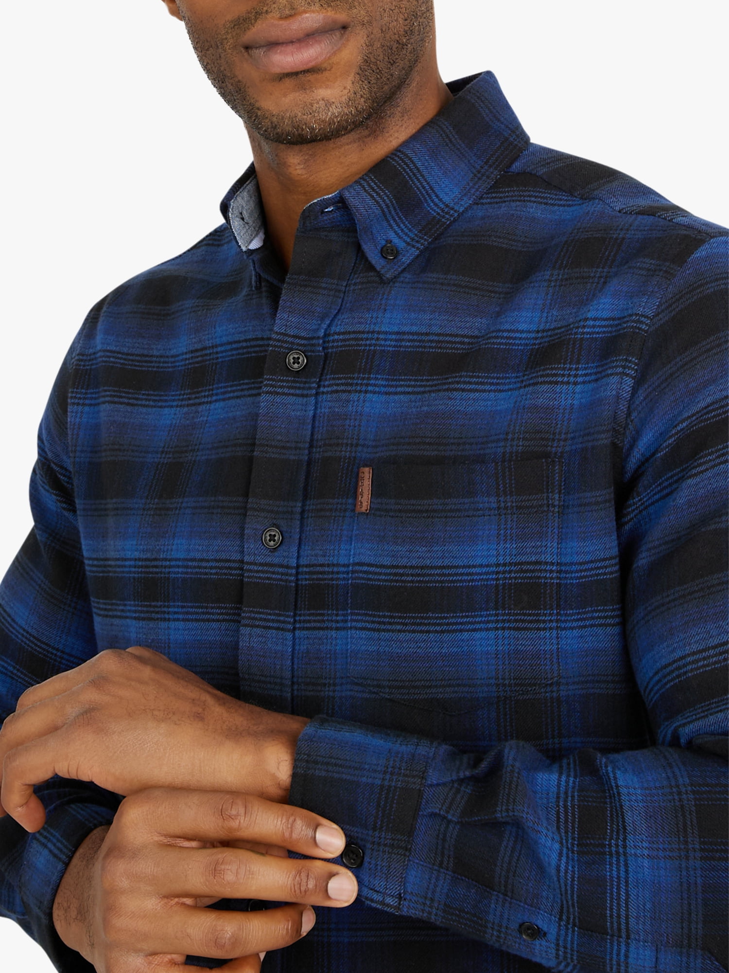 Chaps Men's and Big Men's Comfort Stretch Flannel Shirt, Sizes S-2XL