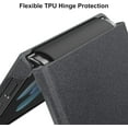 thumbnail image 5 of for Samsung Galaxy Z Flip 4 Case (2022) with Hinge Protection, Sandstone Texture, Hard PC + Soft TPU Hybrid Protective Case for Galaxy Z Flip4 5G - Black/Dark Grey, 5 of 7