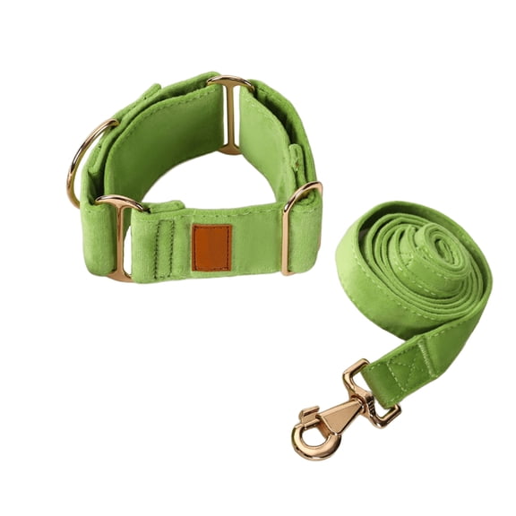 HQREA Dog Collar and Leash Set Soft Adjustable Pet Training Collar for Medium Dogs