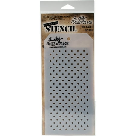 UPC: 0653341053114 | Tim Holtz Layered Stencil 4.125 X8.5 -Polkadots