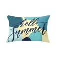 thumbnail image 1 of Hello Summer Sign Watermelon Pineapple Short Plush Car Waist Pillow Sofa Window Cushion Throw Pillow, 1 of 4