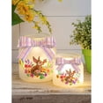 thumbnail image 3 of Home Decor Grassy Meadow & Bunny Scene Glass Flowers Butterfly 8Led661, 3 of 3