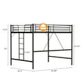thumbnail image 4 of Zimtown Queen Loft Bed, Metal Bunk Bed Frame,Black, 4 of 10
