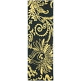 thumbnail image 4 of SAFAVIEH Soho Davis Floral Wool Area Rug, Black/Green, 6' x 6' Round, 4 of 7