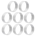 thumbnail image 1 of 8uds Cortador Redondo Galletas Aluminio Aleación Círculo Cortadores Galletas Metal Molde Galletas para Hacer Pasteles Fondant Galletas, Plateado, 1 of 6