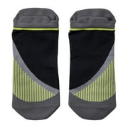 Nspire Sport Run Low Rise Ankle Socks Black and Yellow, Large, Adult, Unisex