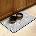thumbnail image 3 of Boho Retro Floral Pet Feeding Mat-Abstract Art Pattern Absorbent Pet Placemat for Food and Water Bowl, with Waterproof Rubber Backing, Quick Dry Water Dispenser Mat for Dog and Cat (17"x30"), 3 of 7
