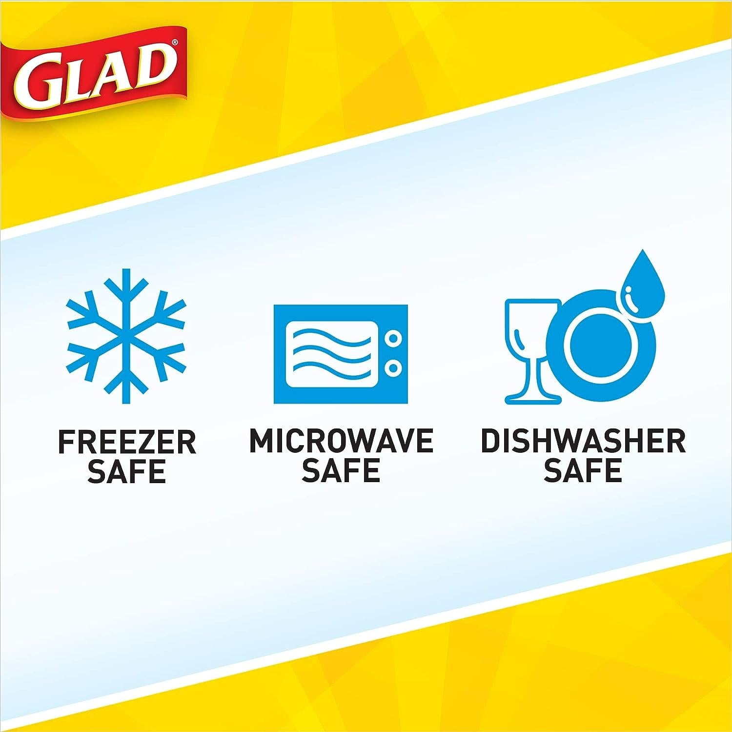 Glad Blue Plastic Airtight Grain Food Storage Container (5 Count)