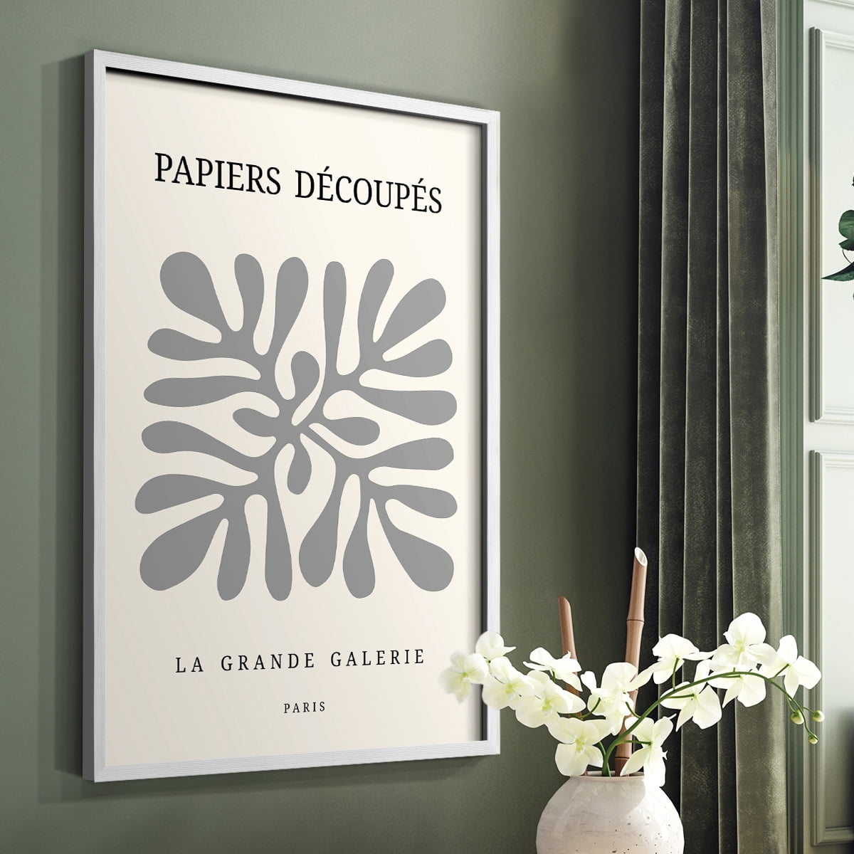 Matisse CCCXC in White Solid Wood 8 x 10 Framed Print