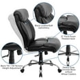 thumbnail image 6 of Emma + Oliver 400 lb. Big&Tall High Back Black LeatherSoft Ergonomic Office Chair, Chrome Base, 6 of 13