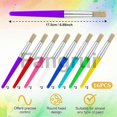 thumbnail image 2 of For 16 pcs paint brushes kids washable children colorful big paint brush set round acrylic brush lar, 2 of 5