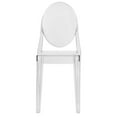 thumbnail image 2 of HomeStock City Sleek Transparent Acrylic L-Shaped Modern Chair - Set of 4, Clear Color, Solid Back, Acrylic Frame - 15.13"D x 15"W x 35.63"H, 2 of 8