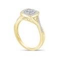 thumbnail image 3 of AFFY 14K Yellow Gold over Silver 0.05CT Round Natural White Diamond Promise Ring for Women-6, 3 of 5