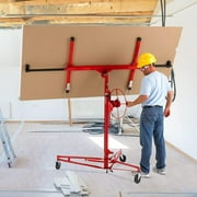 Dkelincs 11' Portable Drywall Panel Lift Hoist Jack Lifter Sturdy Rolling Lockable Caster Lifter Construction Tool