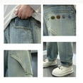 thumbnail image 4 of MKHSQHDG Toddler Jeans Boys' Loose Fit Jeans Oversized Straight Leg Denim Wide Leg Baggy Pants for Big Boys Casual Wear 13-14 Years, 4 of 9