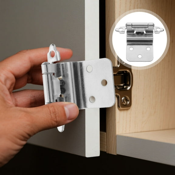 GAXIRE Self-Closing Cabinet Door Hinges Flush Mount for Quiet Smooth Closing Kitchen Cabinet Hardware and Easy to Install